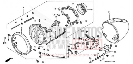 SCHEINWERFER (2) VT1100C3W de 1998